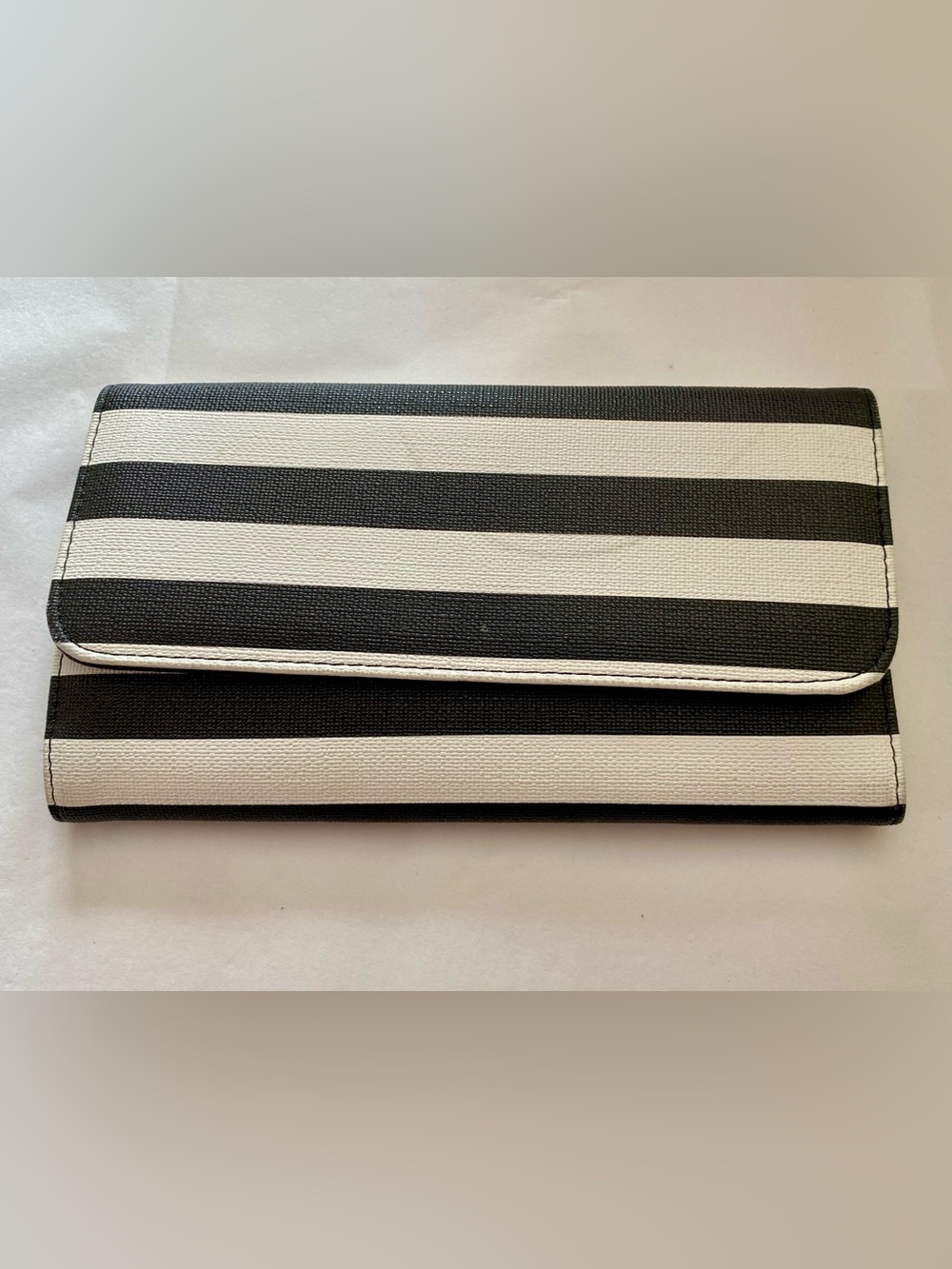 Kut From The Kloth Black & White Striped Wallet